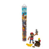 Tube Plus-Plus Pirate 100 pièces avec personnage pirate et trésor à construire