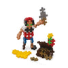 Tube Plus-Plus Pirate 100 pièces avec personnage pirate et trésor à construire