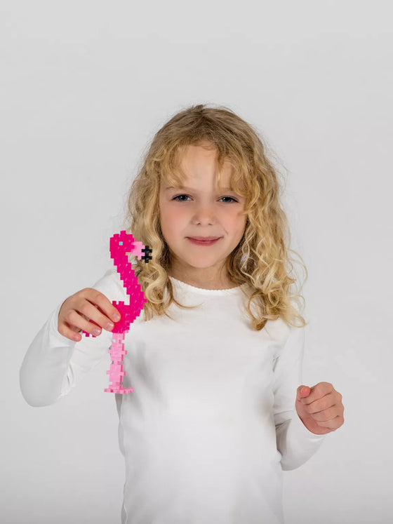 Tube Plus-Plus Flamant Rose 100 pièces – jeu de construction créatif pour enfants