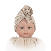  Turban fleur en jersey lin beige pour poupées Bambinis 47 cm Minikane