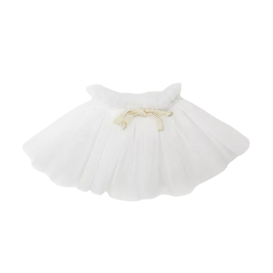Tutu court Alicia blanc avec nouettes pour poupées Gordis – Minikane