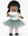 Tutu court pour poupées Gordis, couleur vert fougère, marque Minikane.