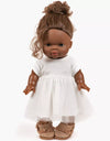 Robe tutu Rosanna blanc à manches courtes pour poupées Gordis – Minikane