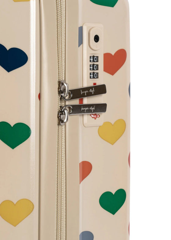 Valise cabine enfants Bon Cœur coloré Konges Slojd - bagage rigide à roulettes