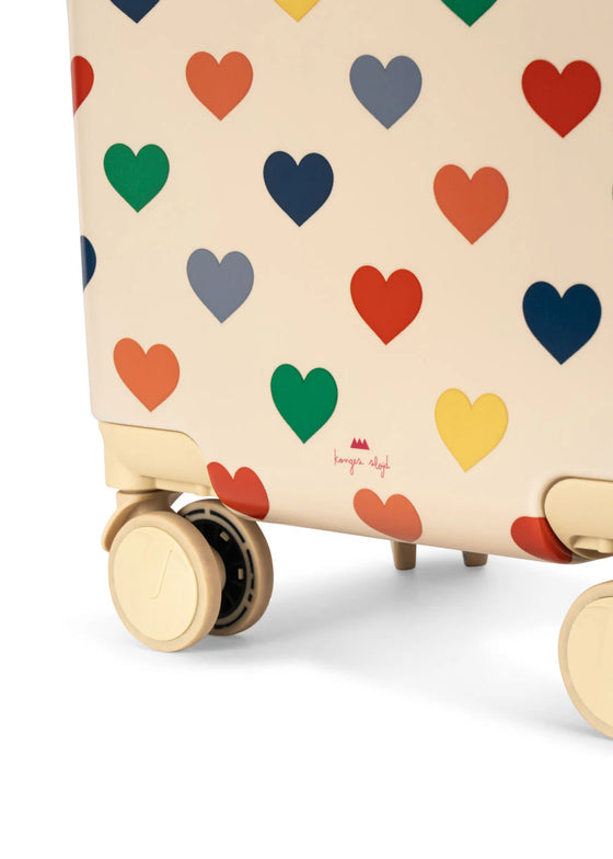 Valise cabine enfants Bon Cœur coloré Konges Slojd - bagage rigide à roulettes
