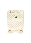 Valise cabine enfant Konges Sløjd motif Cerises Navy Dot avec roulettes, poignée télescopique et serrure TSA