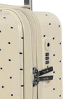 Valise cabine enfant Konges Sløjd motif Cerises Navy Dot avec roulettes, poignée télescopique et serrure TSA