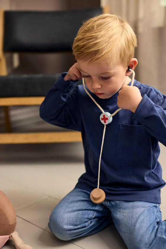 Valisette docteur en bois Filibabba avec accessoires médicaux pour enfants