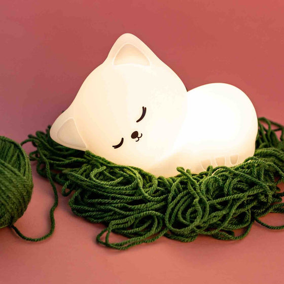 Veilleuse Chat Endormi Little L – lampe veilleuse LED avec télécommande pour enfant