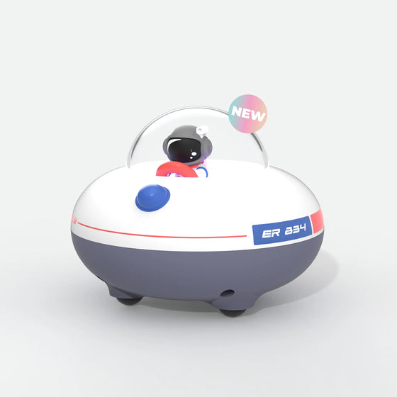 Veilleuse enceinte sans fil Cosmo Bubbly en forme de vaisseau spatial avec astronaute et stickers – MOB