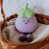 Veilleuse rechargeable aubergine violette avec chapeau vert – Mary’s