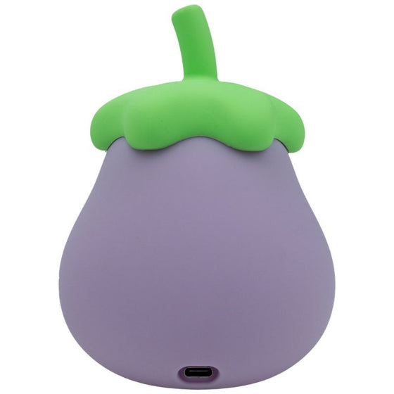 Veilleuse rechargeable aubergine violette avec chapeau vert – Mary’s
