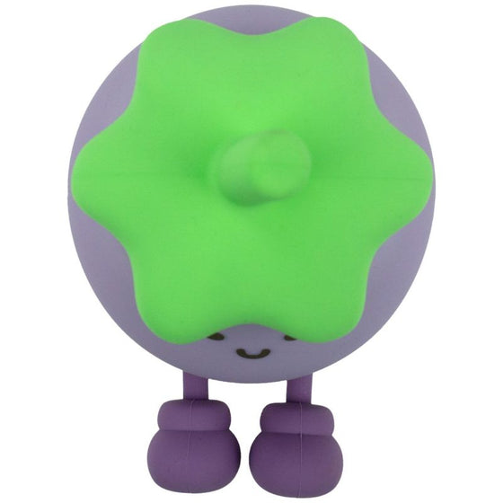 Veilleuse rechargeable aubergine violette avec chapeau vert – Mary’s