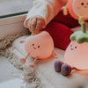 Veilleuse rechargeable pêche rose avec feuille verte – Mary’s