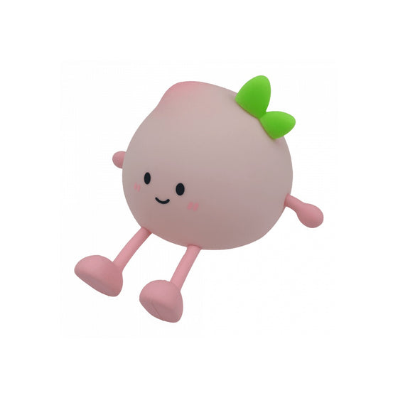 Veilleuse rechargeable pêche rose avec feuille verte – Mary’s