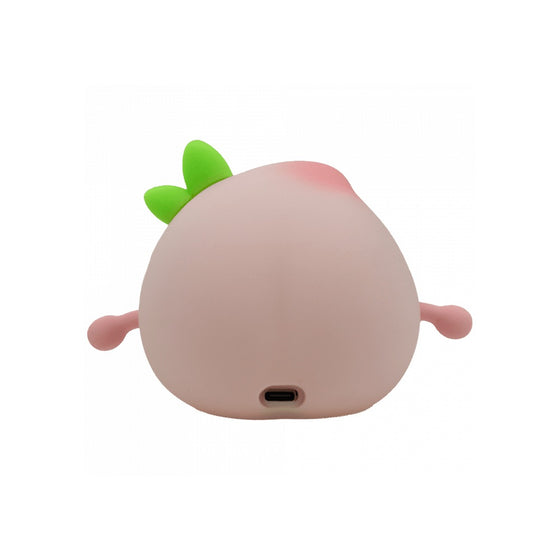 Veilleuse rechargeable pêche rose avec feuille verte – Mary’s