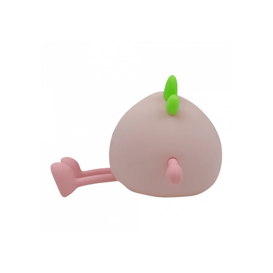 Veilleuse rechargeable pêche rose avec feuille verte – Mary’s