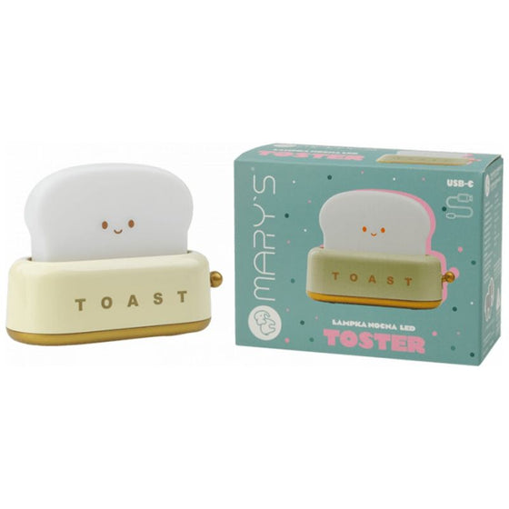 Veilleuse rechargeable toaster jaune avec tranche de pain lumineuse – Mary’s