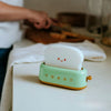 Veilleuse rechargeable toaster vert avec tranche de pain lumineuse – Mary’s