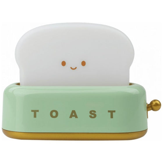 Veilleuse rechargeable toaster vert avec tranche de pain lumineuse – Mary’s