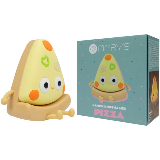 Veilleuse rechargeable en forme de part de pizza mignonne pour chambre enfant