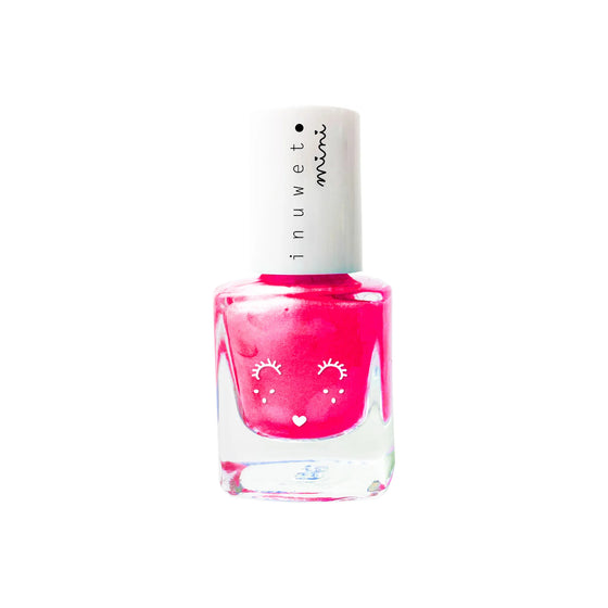 Vernis à l’eau rose néon Inuwet – vernis enfant vegan parfum bubble gum lavable à l’eau