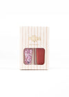 Vernis enfant Aquabelles Souhaits de Cerise Mrs Ertha rouge et paillettes roses