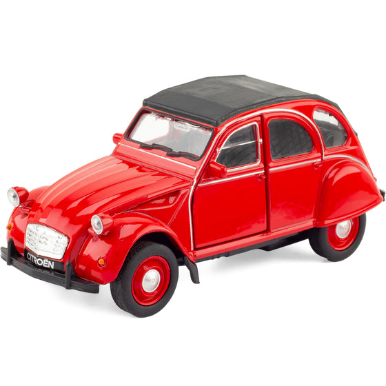Voiture miniature Citroën 2CV rouge Ulysse