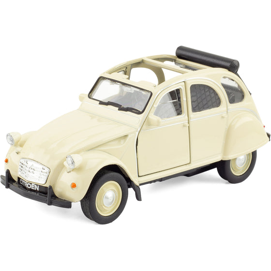 Voiture miniature Citroën 2CV crème Ulysse