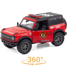  Voiture miniature Ford Bronco pompier rouge ou police grise Ulysse