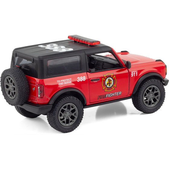 Voiture miniature Ford Bronco pompier rouge ou police grise Ulysse