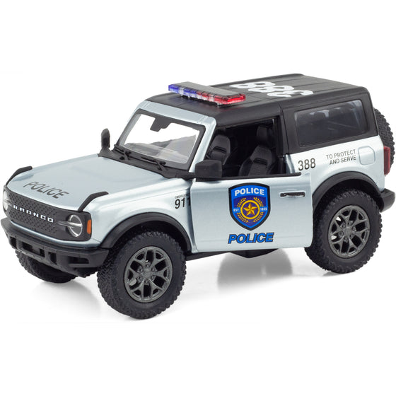 Voiture miniature Ford Bronco pompier rouge ou police grise Ulysse
