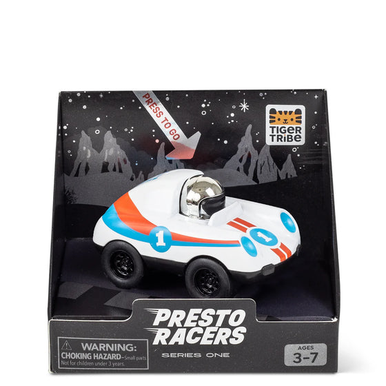 Voiture Presto Racers Ace blanche pour enfant - Tiger Tribe