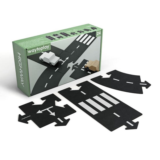 Circuit flexible pour voiture - Highway - Way to Play 24 pièces