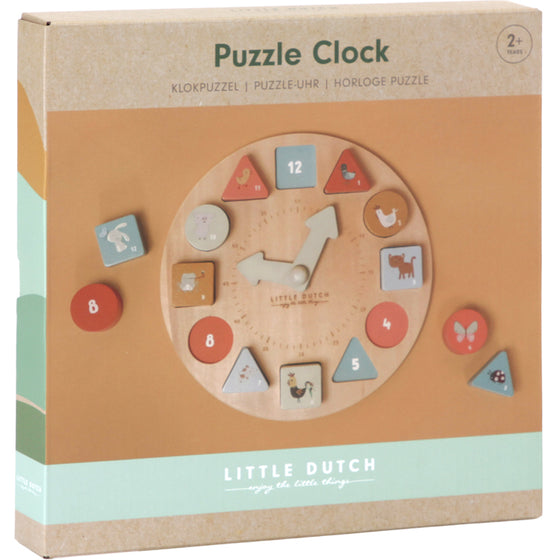 Puzzle Horloge en bois - Little Dutch