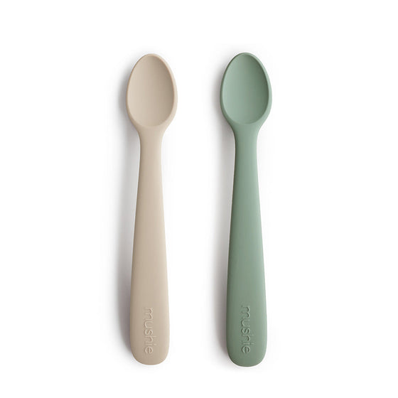 Lot de 2 cuillères Cambridge blue / Shifting sand - Mushie