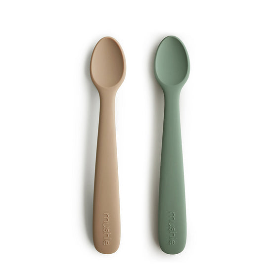 Lot de 2 cuillères Cambridge blue / Shifting sand - Mushie