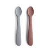 Lot de 2 cuillères Cambridge blue / Shifting sand - Mushie