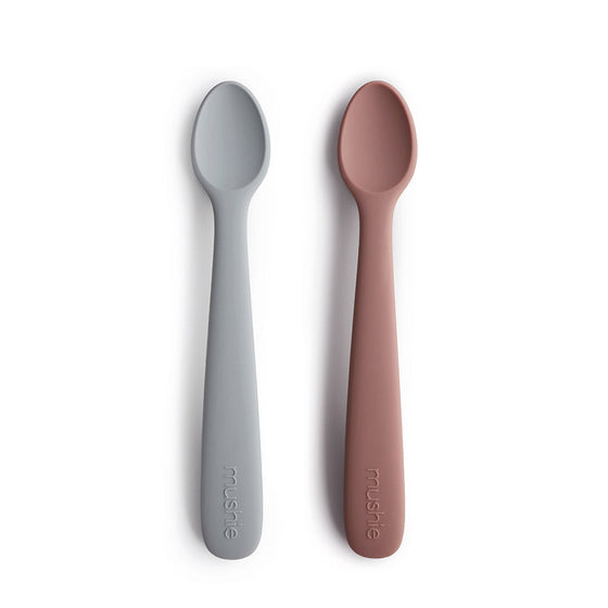 Lot de 2 cuillères Cambridge blue / Shifting sand - Mushie