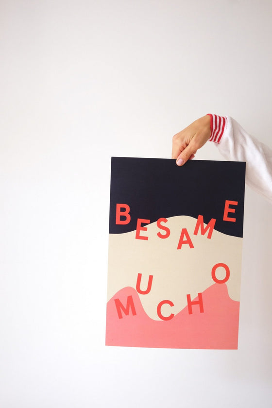 Affiche "Besame mucho" - Mathilde Cabanas