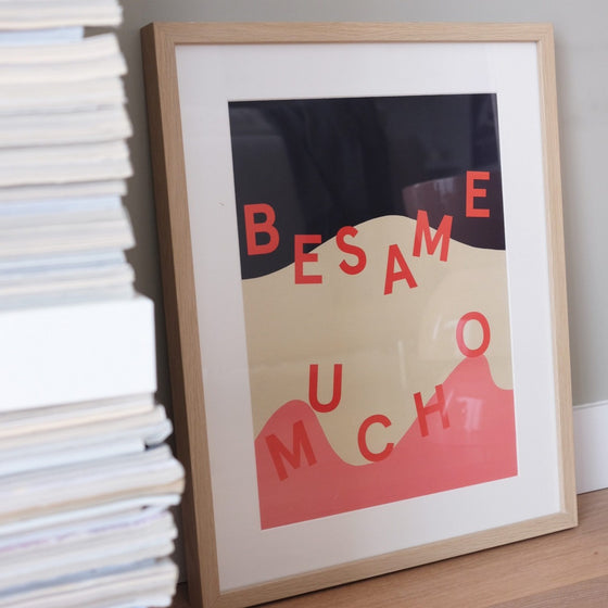 Affiche "Besame mucho" - Mathilde Cabanas
