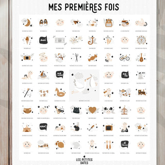 Affiche "Mes premières fois" (peau claire) - Les petites dates