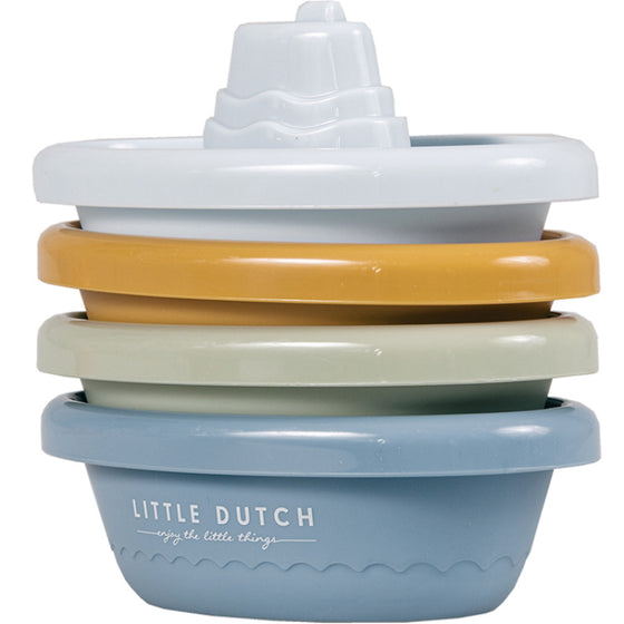 Bateaux de bain à empiler - Bleu - Little Dutch