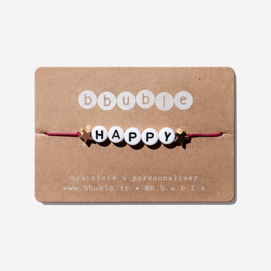 Bracelet enfant - " HAPPY " - Bbuble