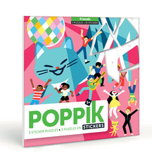  Carte à sticker - 3 cartes + 105 stickers (5 ans et +) - Chats - Poppik