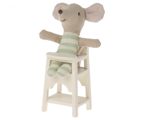 Chaise haute en bois pour bébé lapin et souris - Crème - Maileg