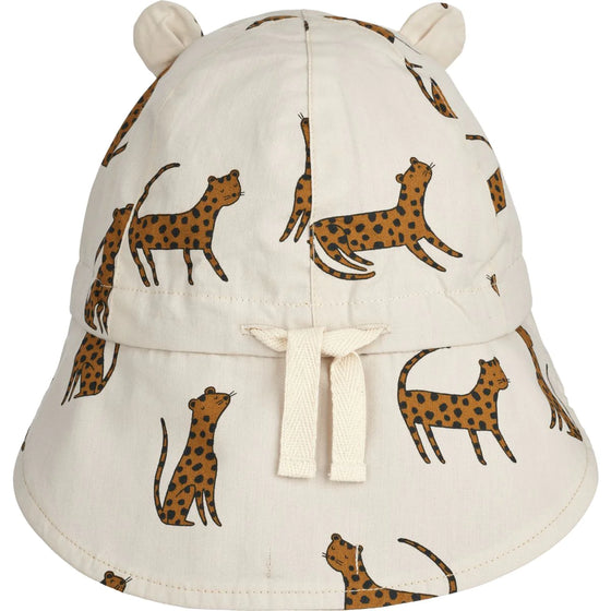 Chapeau de soleil réversible Gorm pour bébé - Leopard / Sandy - Liewood