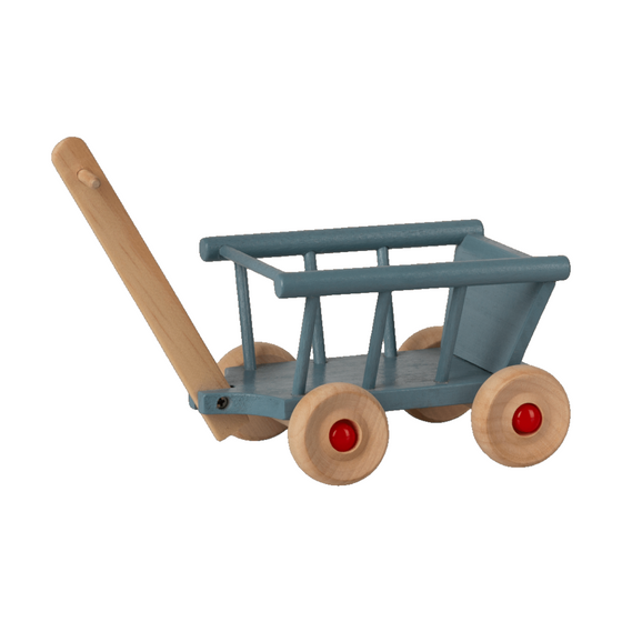 Chariot en bois pour souris - Blue - Maileg