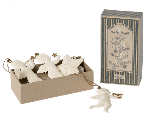 Décoration de Noël à suspendre - Lot de 4 sujets "Holy Night" - Maileg