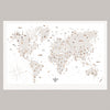 Affiche Carte du monde - Les petites dates